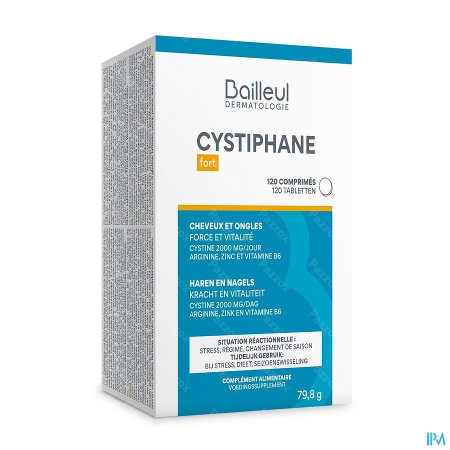 Bailleul Cystiphane Forte Cheveux et Ongles 120 Comprimés