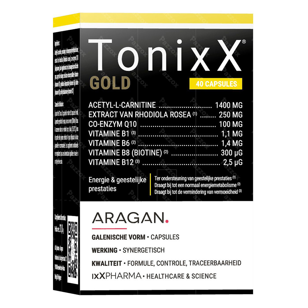 Tonixx Gold Energie en Geestelijke Prestaties 40 Capsules