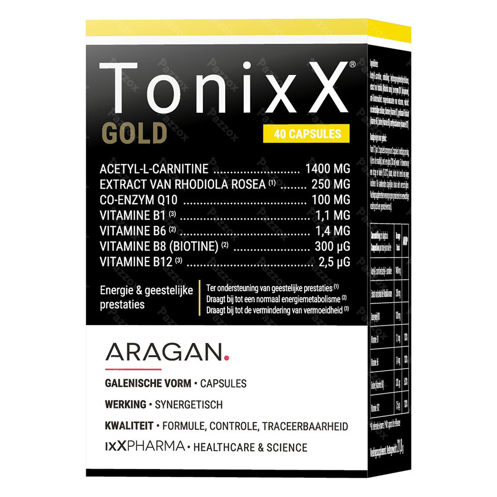 Tonixx Gold Energie en Geestelijke Prestaties 40 Capsules