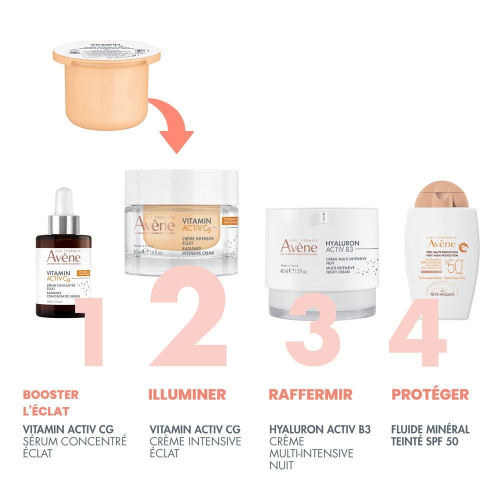 Avène Vitamine Activ Cg Crème intensive éclat recharge anti-âge, Vitamine C optimisée 50ml