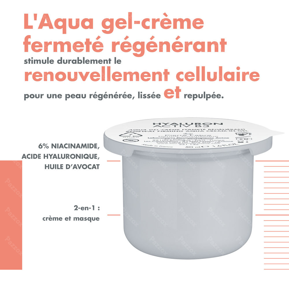 Avène Hyaluron Activ B3 Aqua Gel-crème régénération cellulaire recharge anti-âge, Acide hyaluronique & Niacinamide 50ml