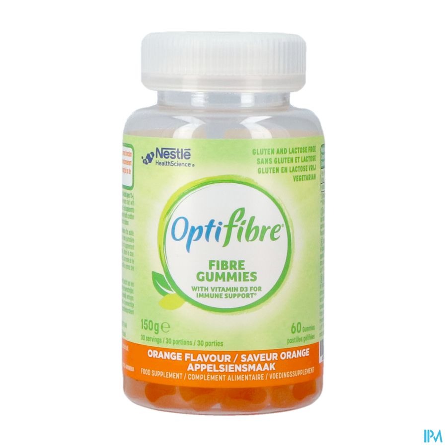 Nestle Optifibre Fibre Appelsien Gummies 60