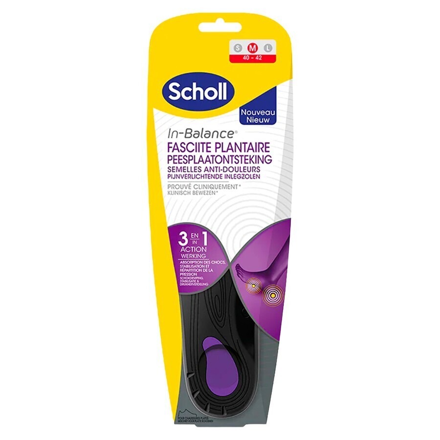 Scholl Semelles A/douleur Faciite Plant. M 1 Paire