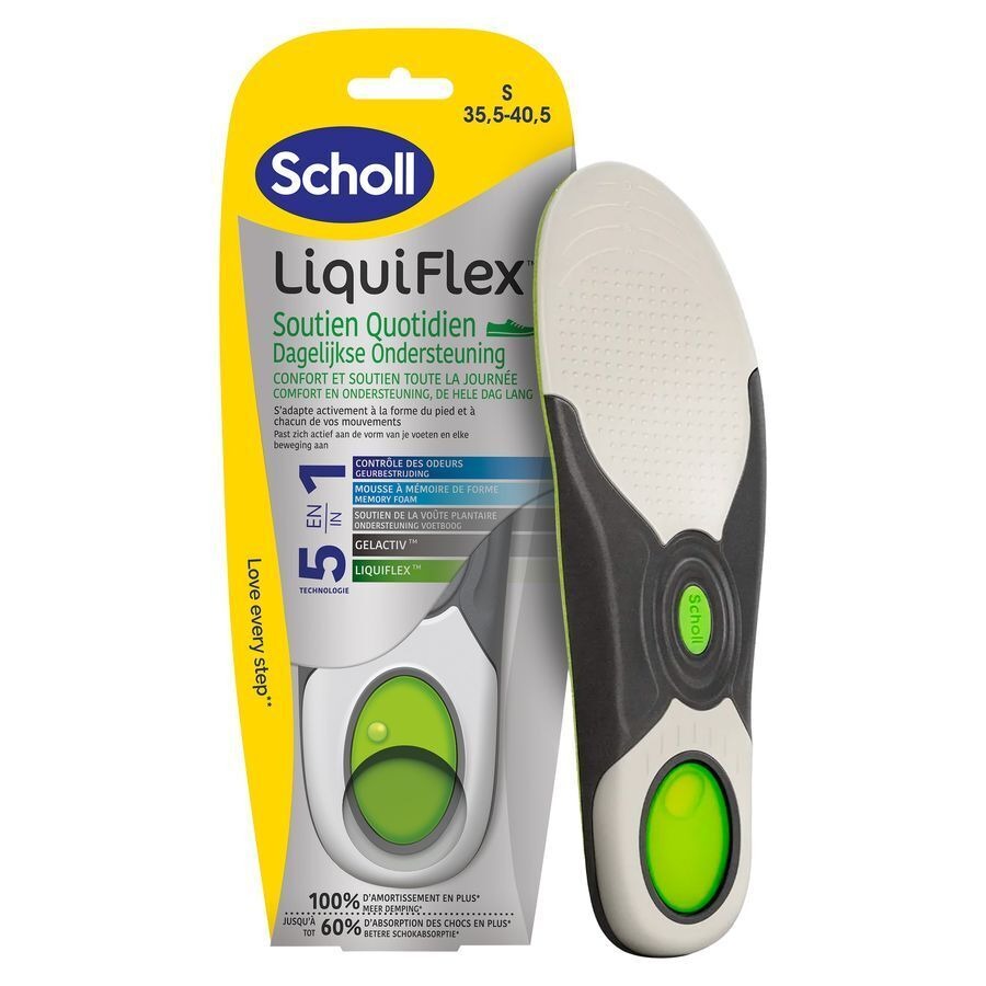 Scholl Inlegzolen Liquiflex Dagelijkse Ondersteuning S 1 Paar