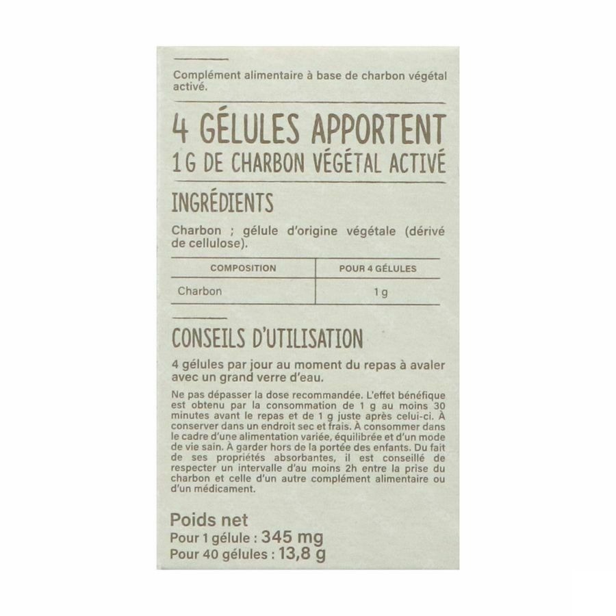 Vitavea Plantaardige Actieve Kool Caps 40