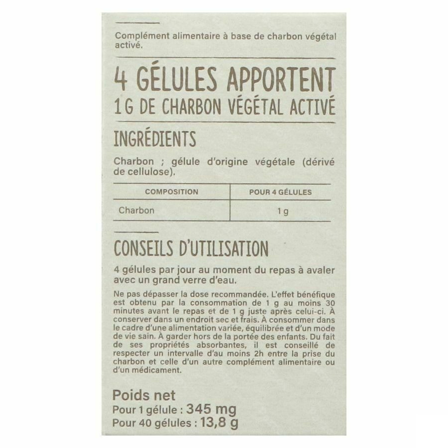 Vitavea Plantaardige Actieve Kool Caps 40