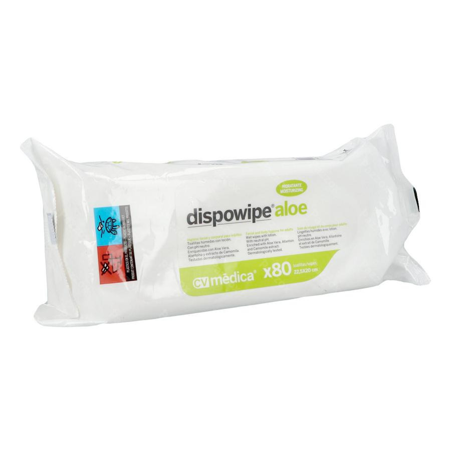 Dispowipe Aloe Vera Doekjes Vocht. Hand/huid 80
