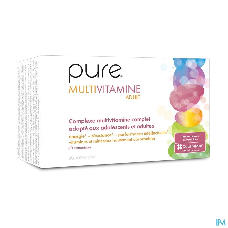 Pure Multivitamine Adult 60 Comprimés