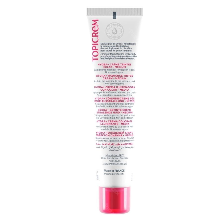 Topicrem Hydra+ Getinte Cr Eclat Medium 40ml Nf