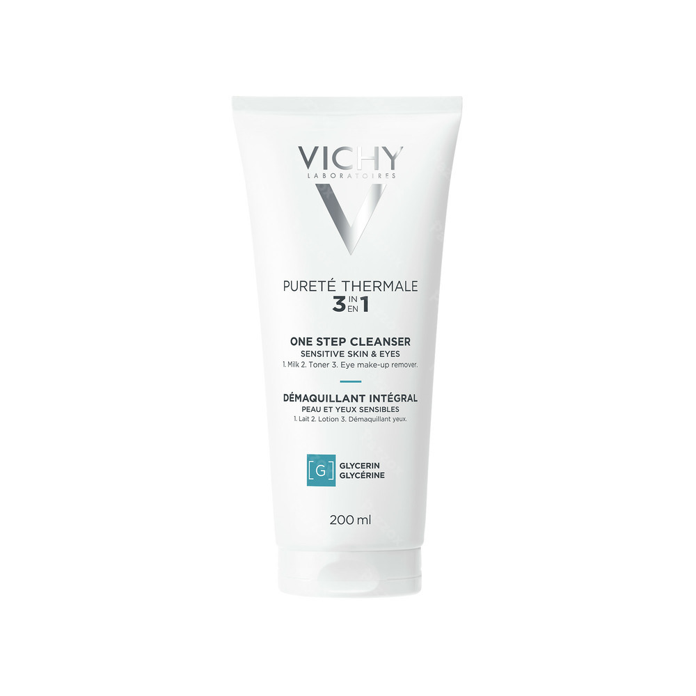 Vichy Pureté Thermale Lotion Nettoyante Démaquillant Intégral 3-en-1 200 ml
