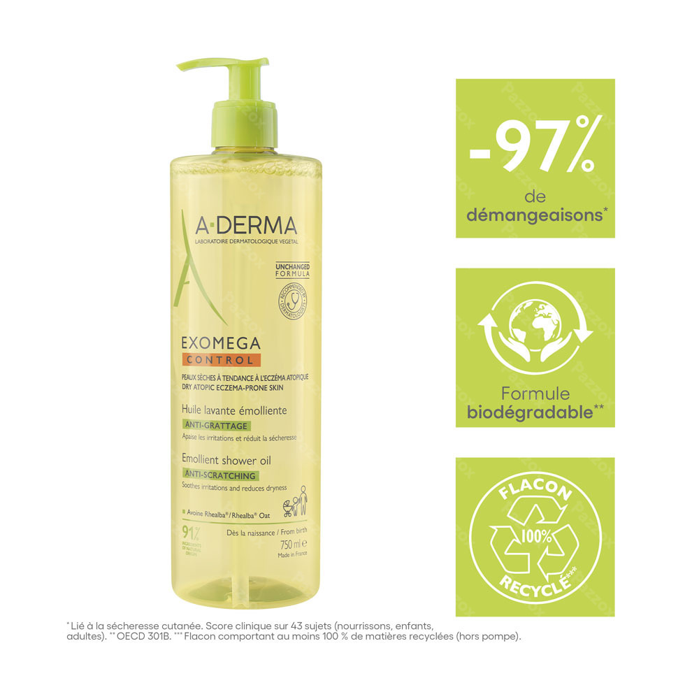 A-Derma Exomega Control Huile Lavante Emollient 750ml