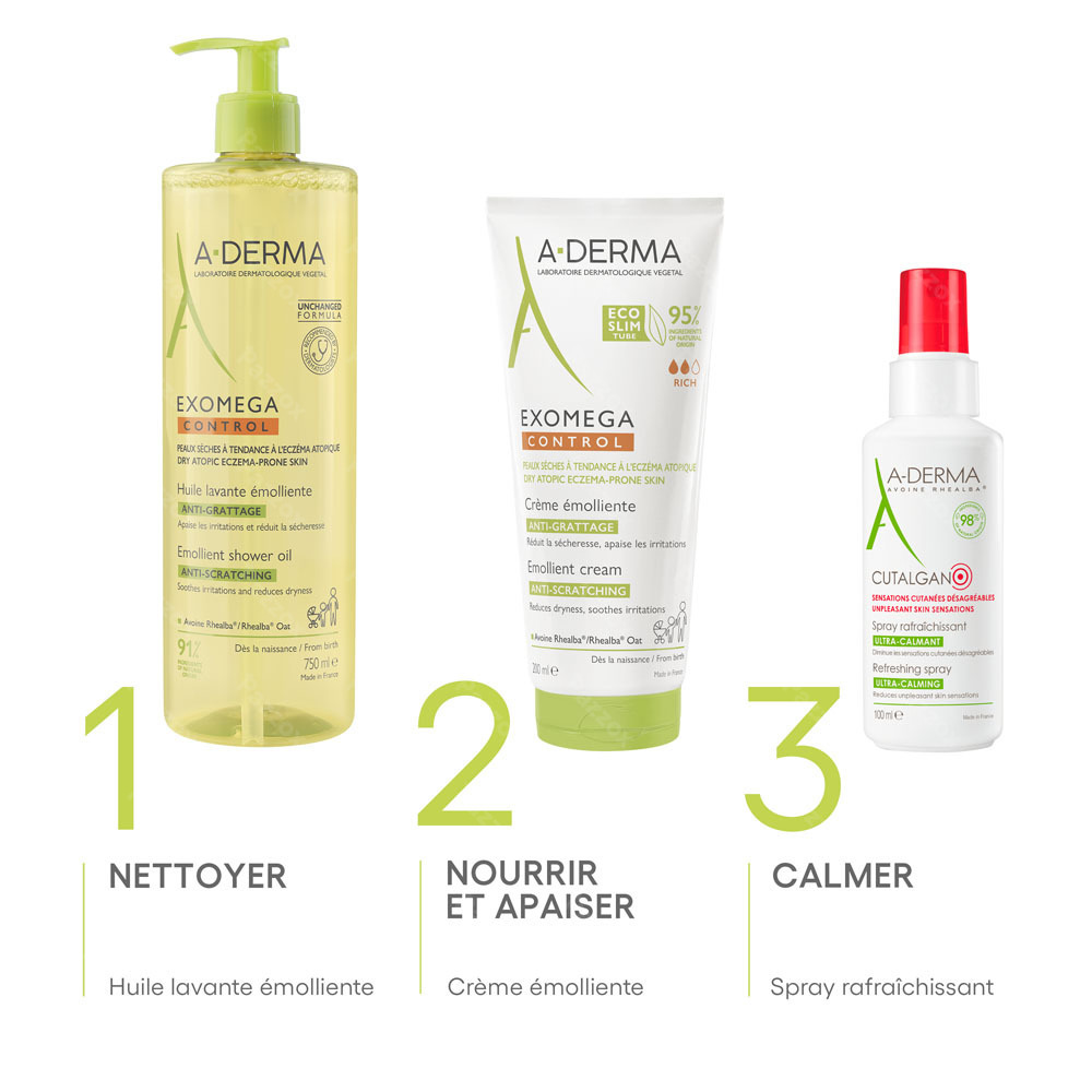 A-Derma Exomega Control Huile Lavante Emollient 750ml