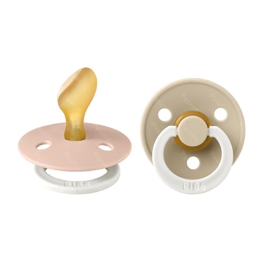 Bibs 2 Fopspeen Anatomic Glow Duo Vani/blush