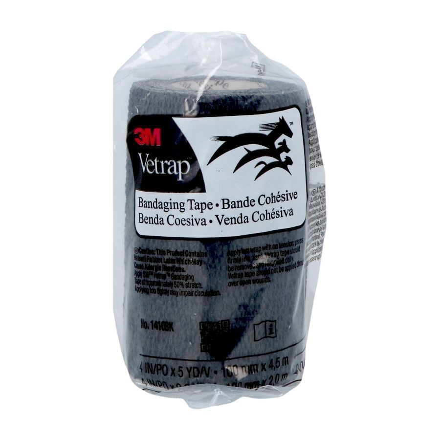 3m Vetrap Noir Bande Contention Elast. 10cmx450cm