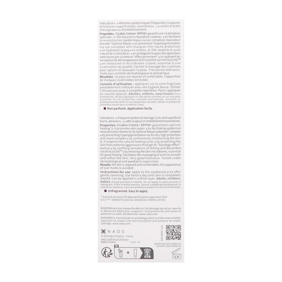 Bioderma Cicabio Crème SPF50+ 30ml