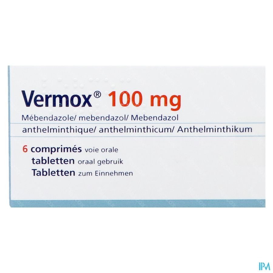 Vermox Orifarm 100mg Comp 6 Pip