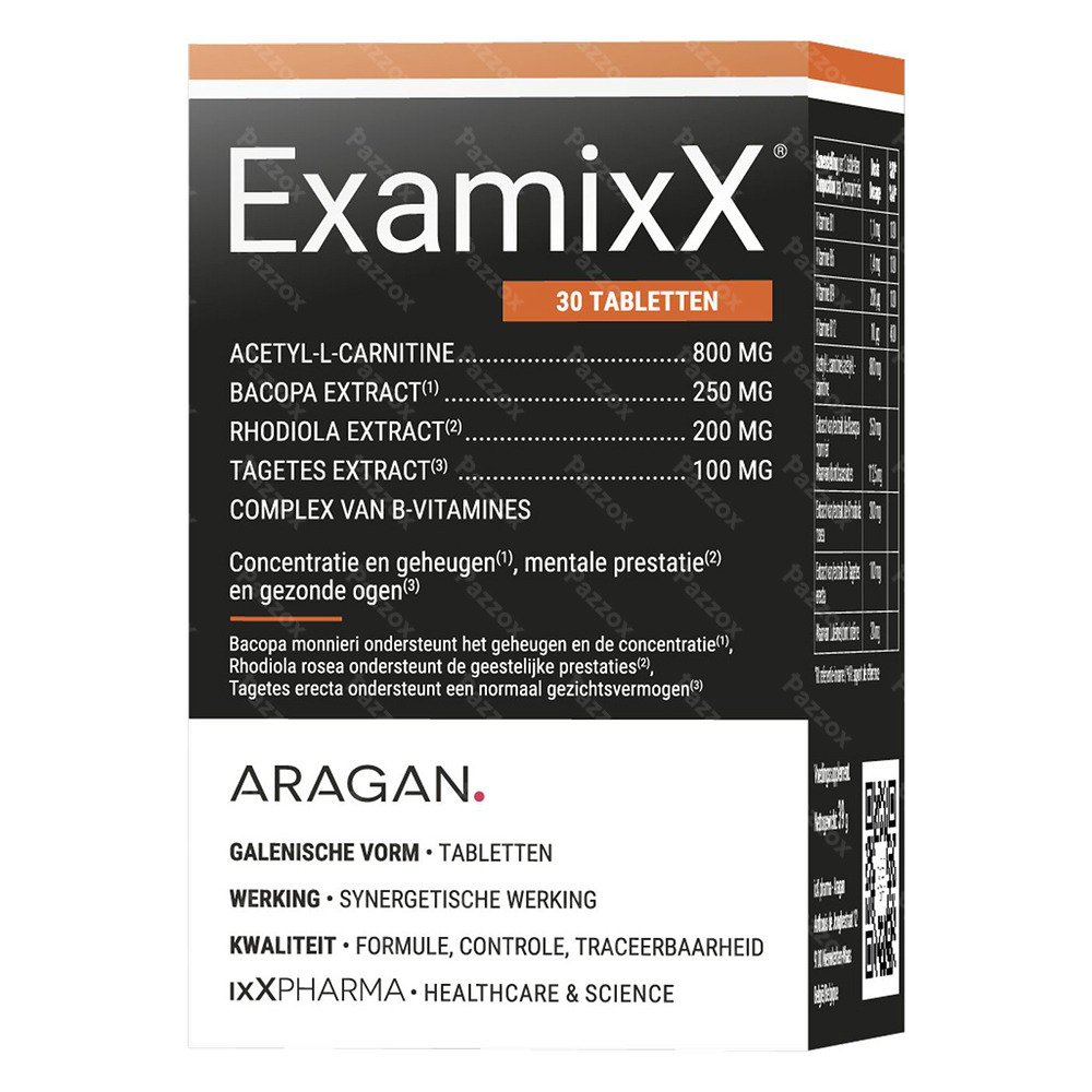 ExamixX Concentratie & Prestatie 30 Tabletten