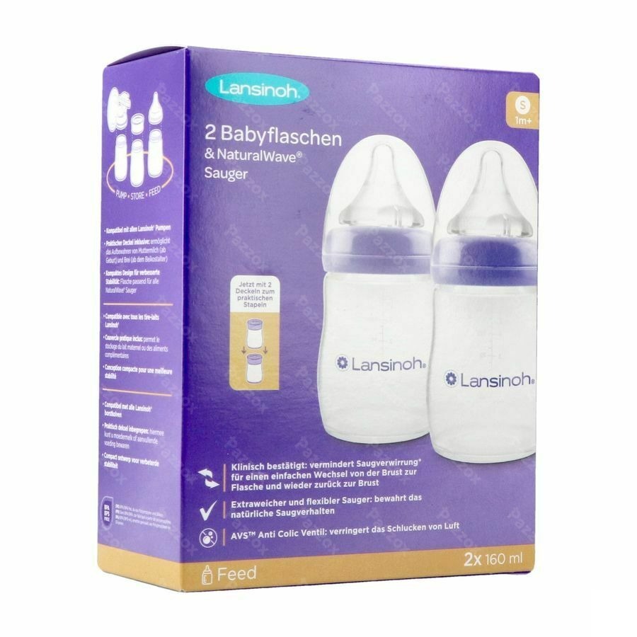 Lansinoh Biberon Natural Wave 2 x 160ml
