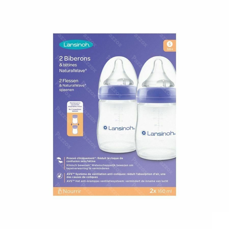 Lansinoh Biberon Natural Wave 2 x 160ml