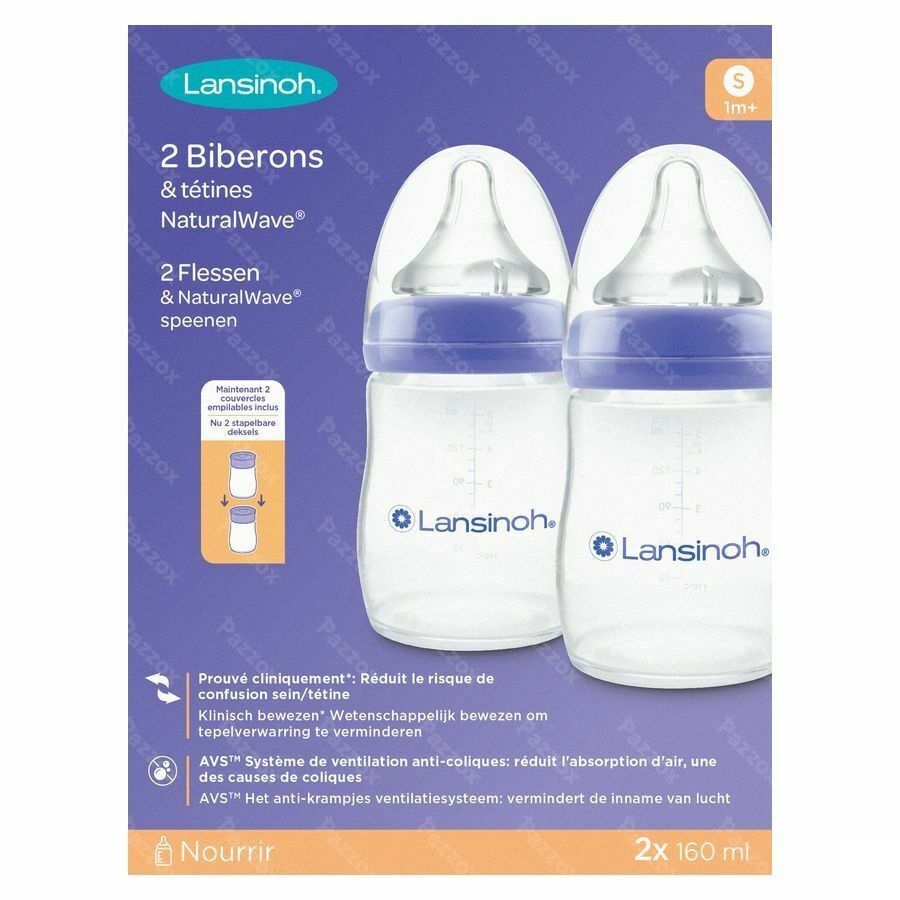 Lansinoh Biberon Natural Wave 2 x 160ml