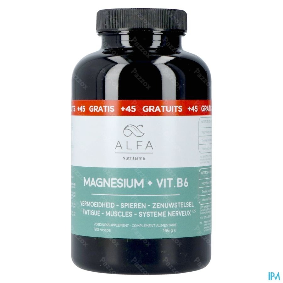 Alfa Magnesium + Vit B6 V-caps 180