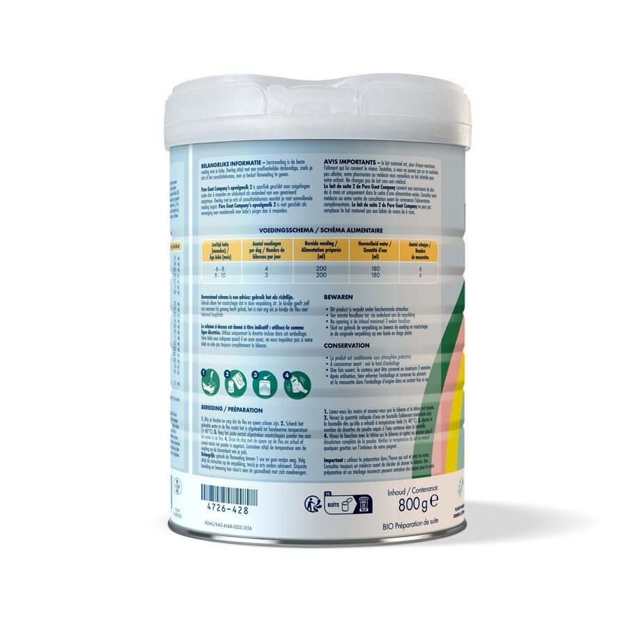 Pure Goat Opvolgmelk 2 Pdr 800g