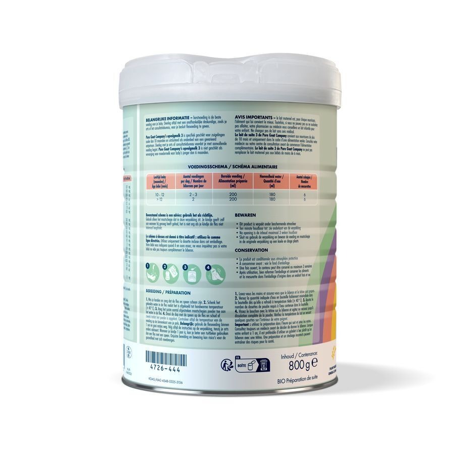 Pure Goat Opvolgmelk 3 Pdr 800g