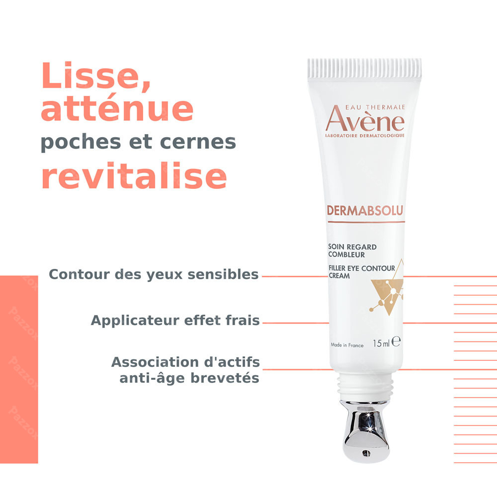 Avène Dermabsolu Soin regard combleur jeunesse anti-âge, poches, cernes & rides, Bakuchiol 15ml