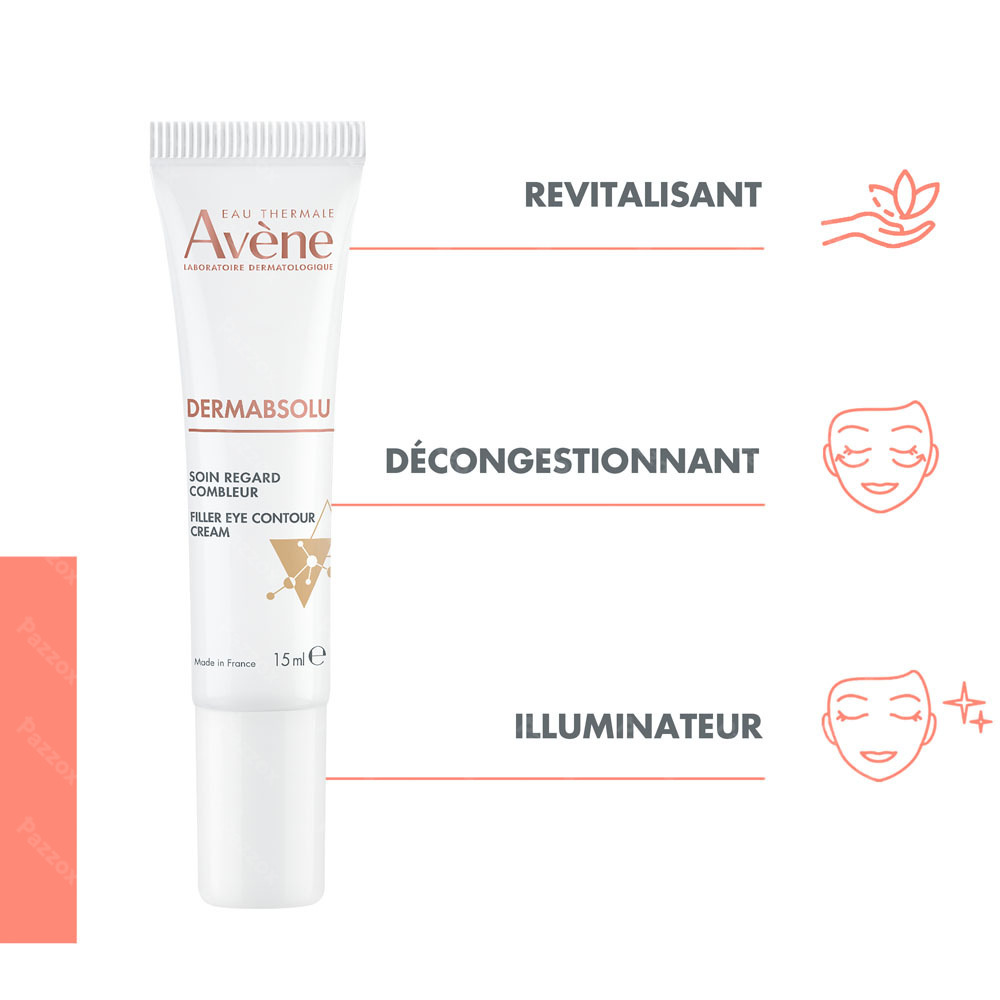 Avène Dermabsolu Soin regard combleur jeunesse anti-âge, poches, cernes & rides, Bakuchiol 15ml