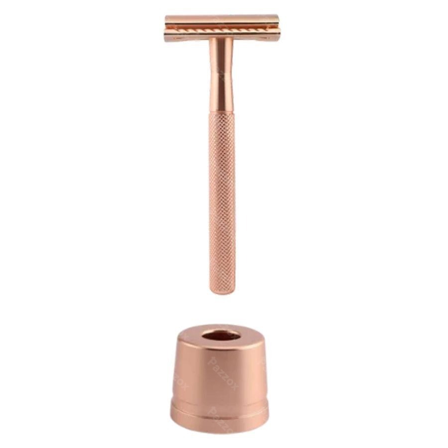 Wondr Safety Razor + Houder Rose Goud
