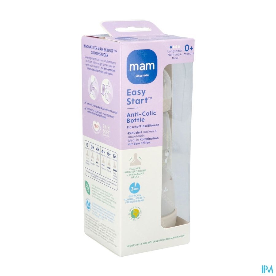 Mam Zuigfles Easy Start A/colic Matt Uni 260ml