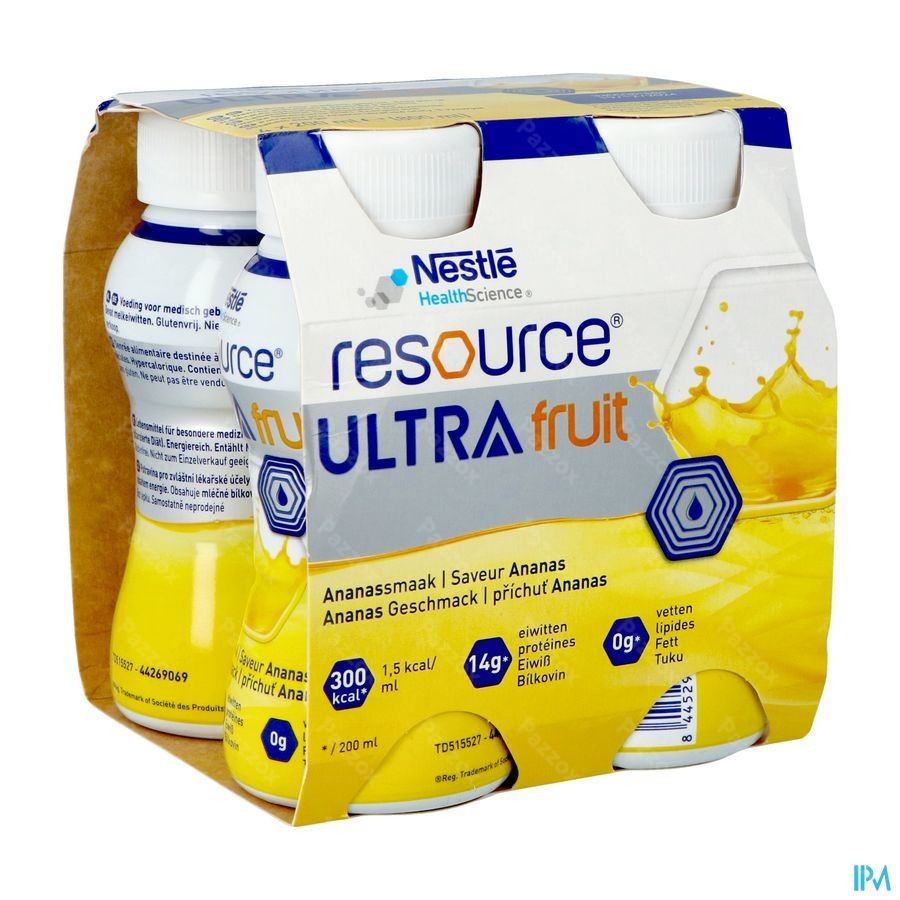 Resource Ultra Fruit Saveur Ananas 4x200ml