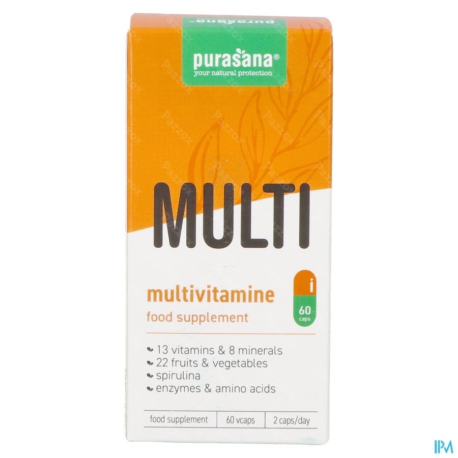 Purasana Multivitamin Fruit&veggie V-caps 60 Nf
