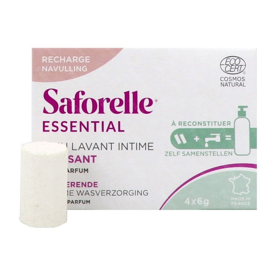 Saforelle Essential Soin Lavante Intime Recharge 4x6g