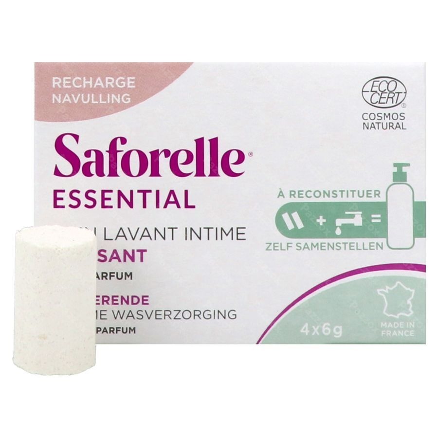 Saforelle Essential Soin Lavante Intime Recharge 4x6g