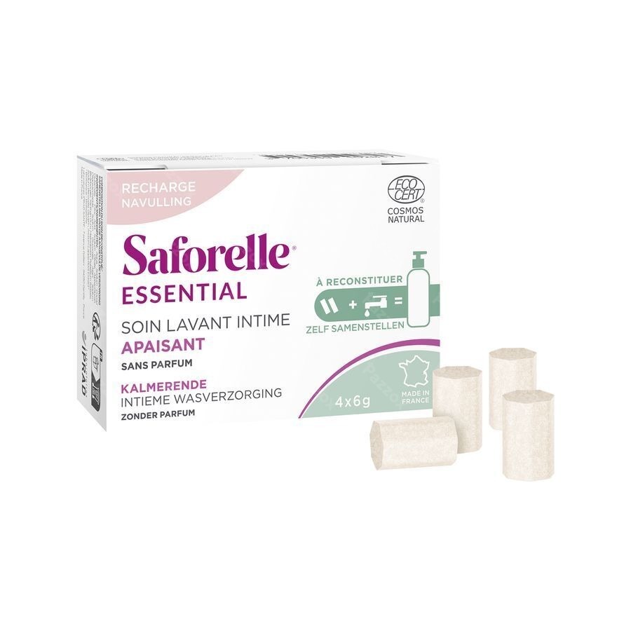 Saforelle Essential Soin Lavante Intime Recharge 4x6g