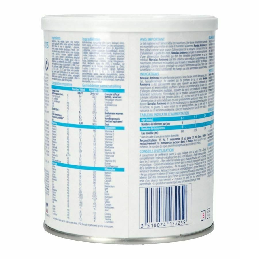 Novalac Aminova 0-36 Maanden 400g