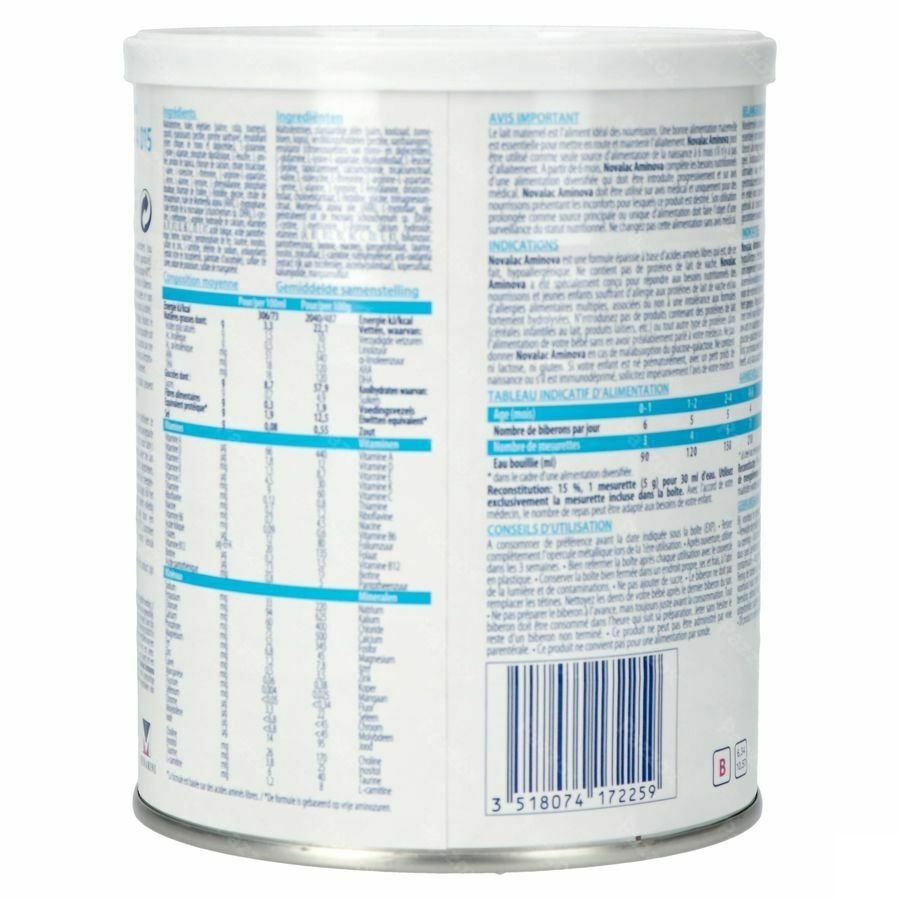 Novalac Aminova 0-36 Maanden 400g
