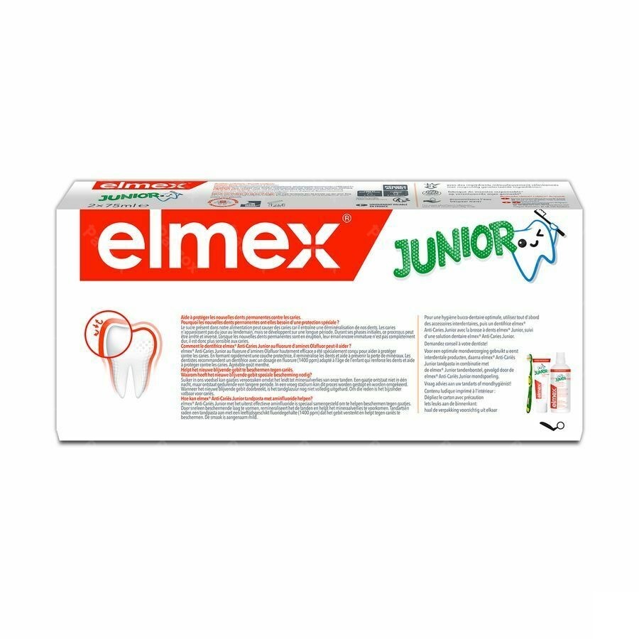 Dentifrice Elmex Junior Tube 2x75ml