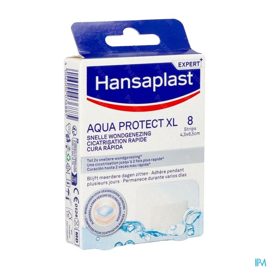 Hansaplast Aqua Protect XL Snelle Wondgenezing 8 Strips