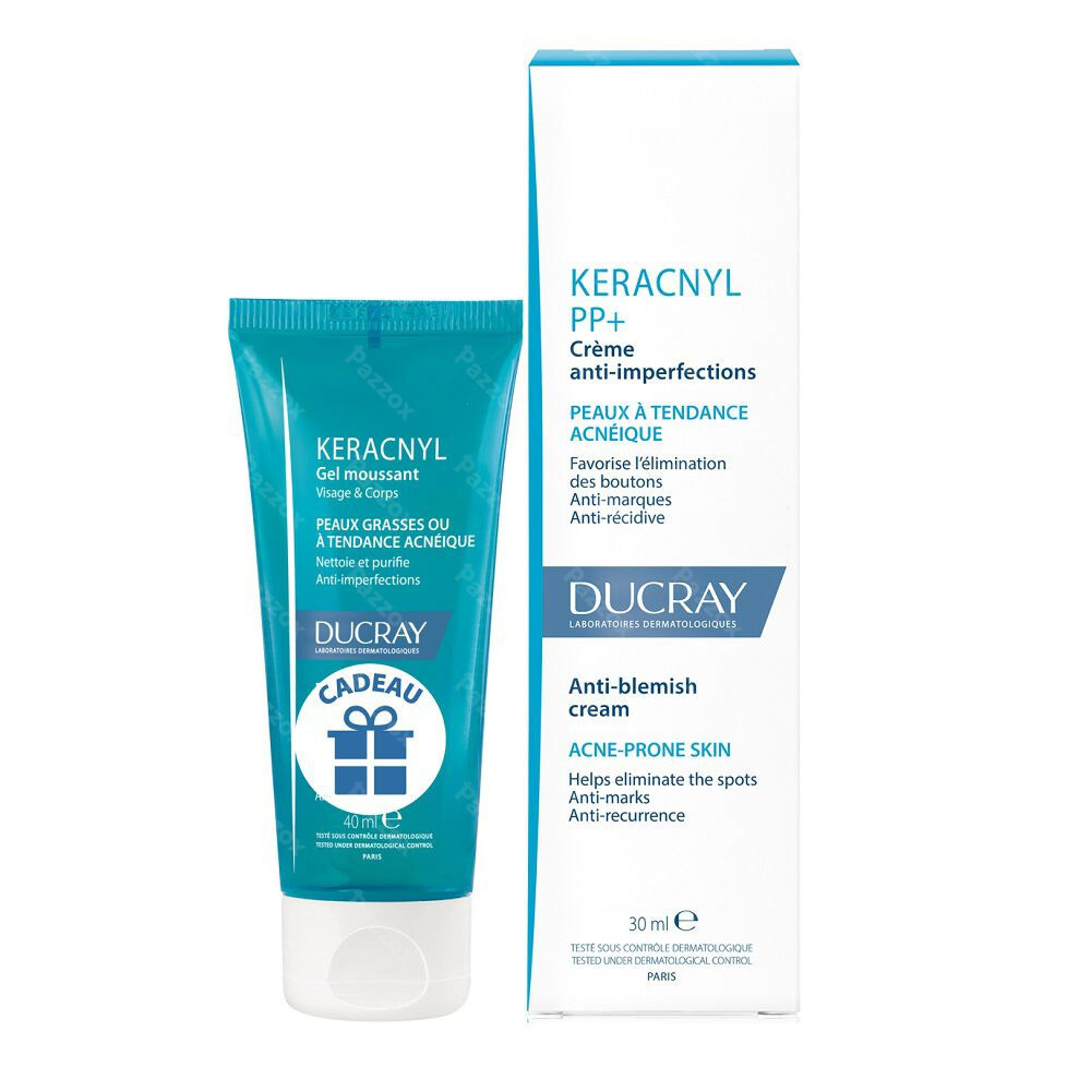 Ducray Keracnyl PP+ Crème Anti-Imperfections 30ml + Keracnyl Gel Moussant 40ml Gratuit