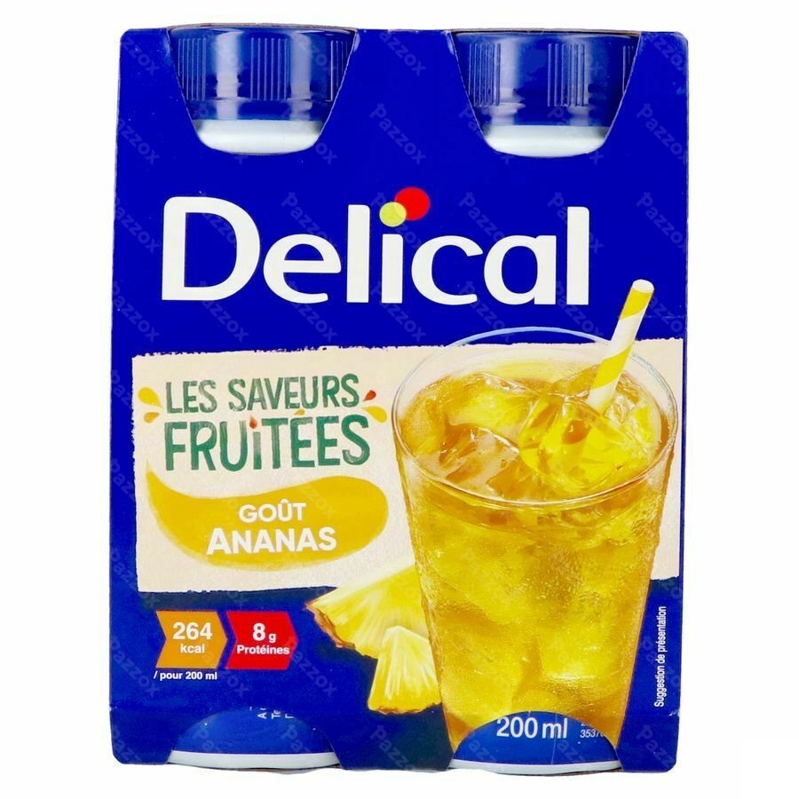 Delical Fruitdrink Ananas 4x200ml