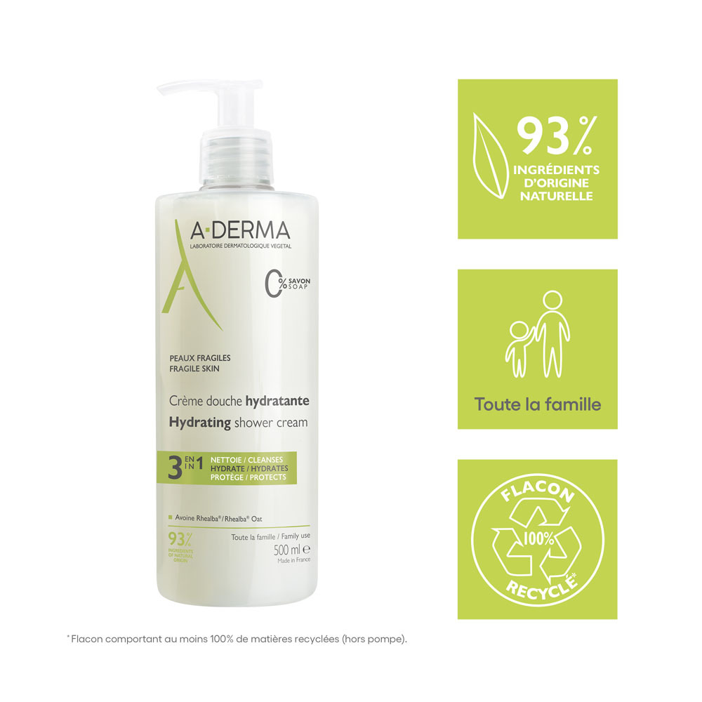 A-Derma Indispensables Crème Douche Hydratante 750ml