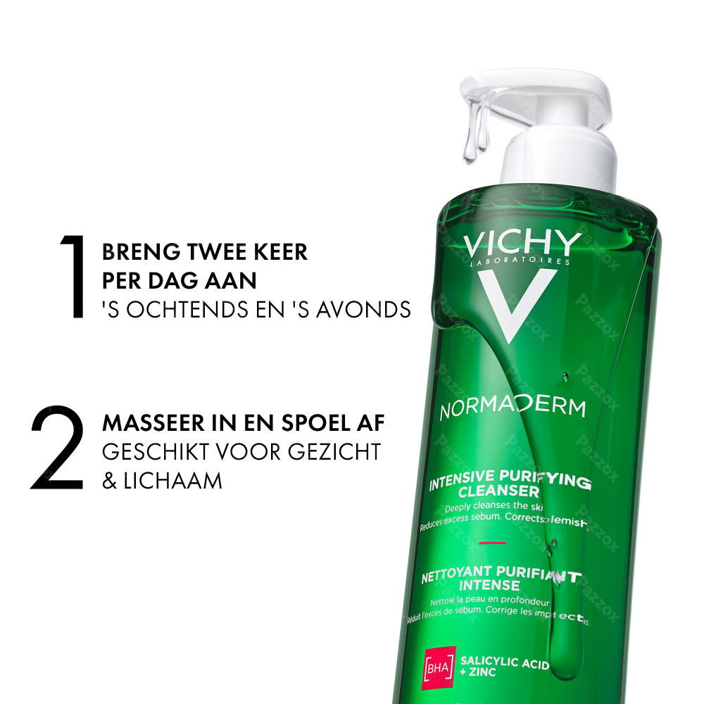 Vichy Normaderm Phytosolution Intensief Zuiverende Gel - Gevoelige en Acnegevoelige Huid - 400ml