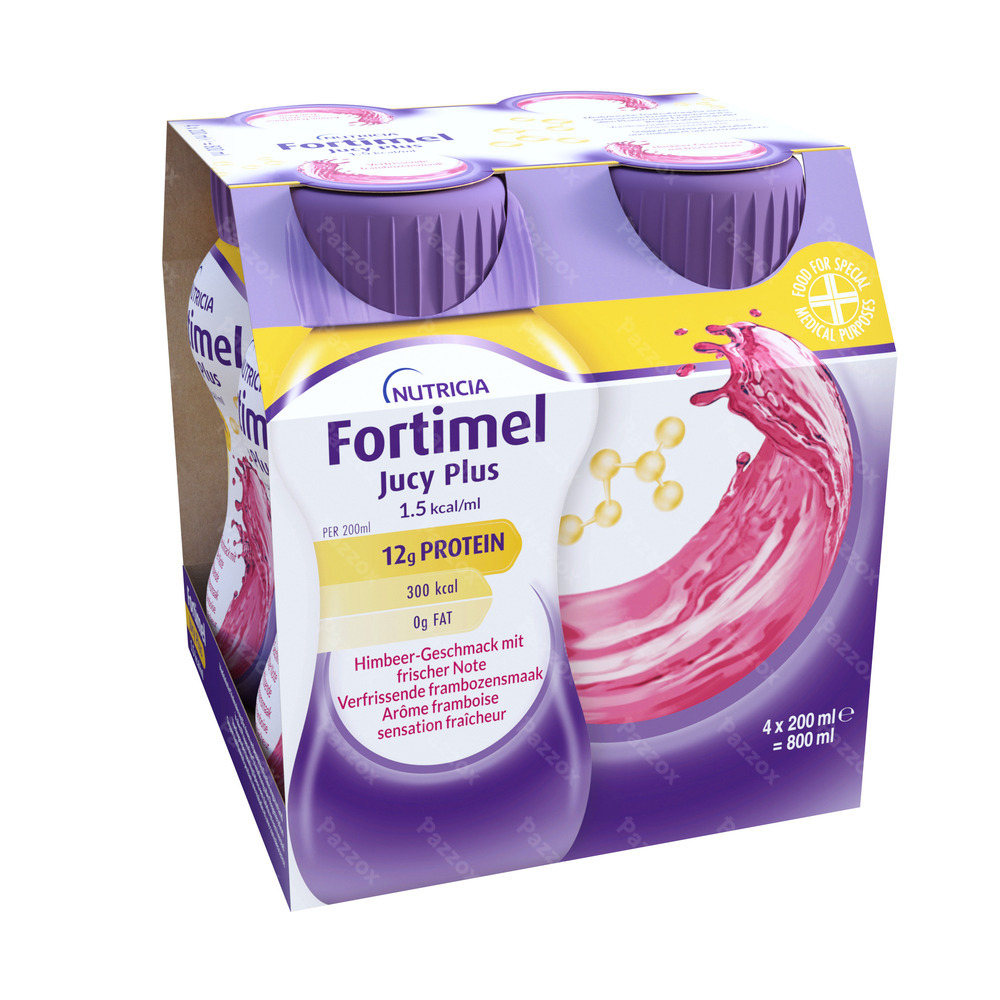 Fortimel Jucy Plus Framboos 4 x 200ml