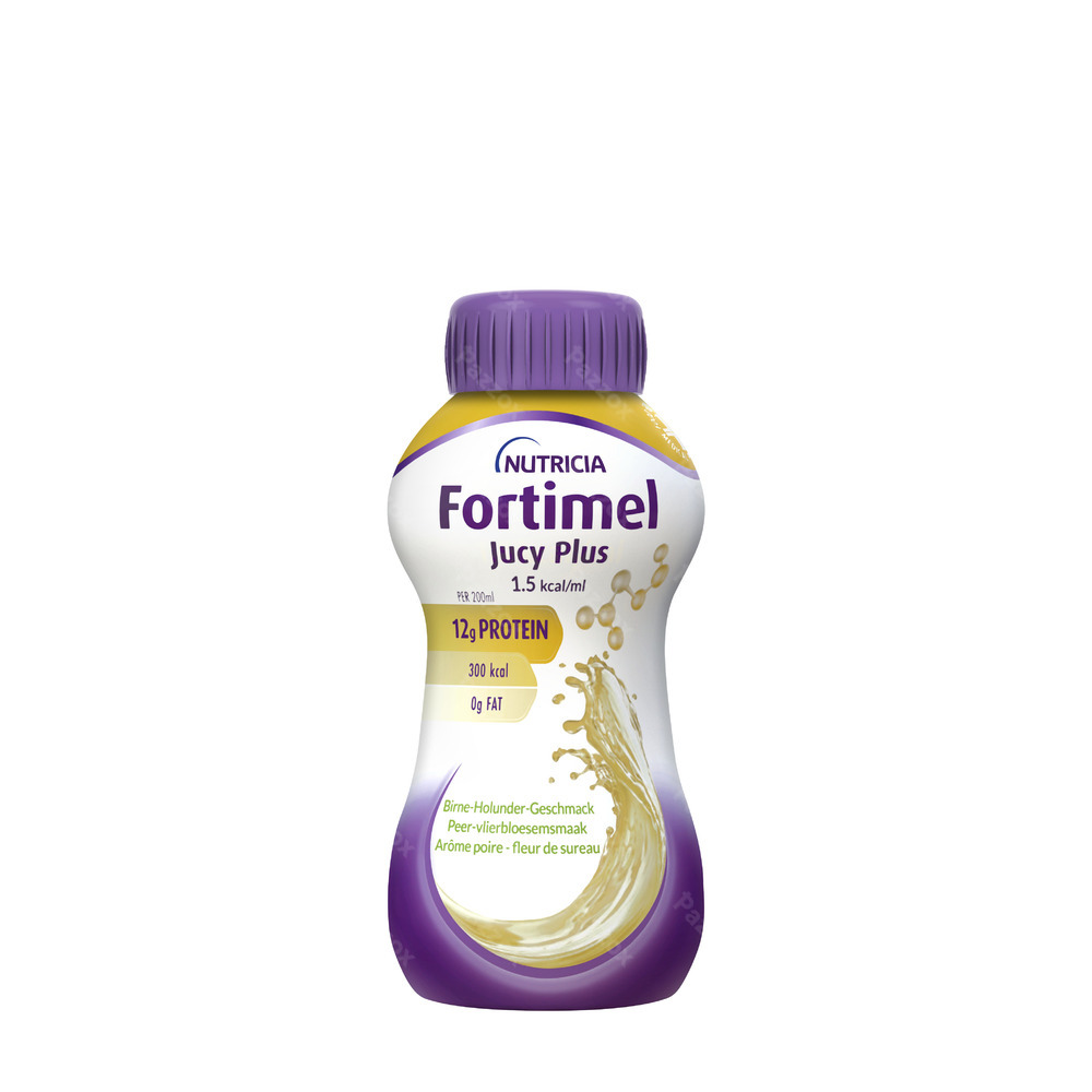 Fortimel Jucy Plus Peer Vlierbloesem 4 x 200ml 