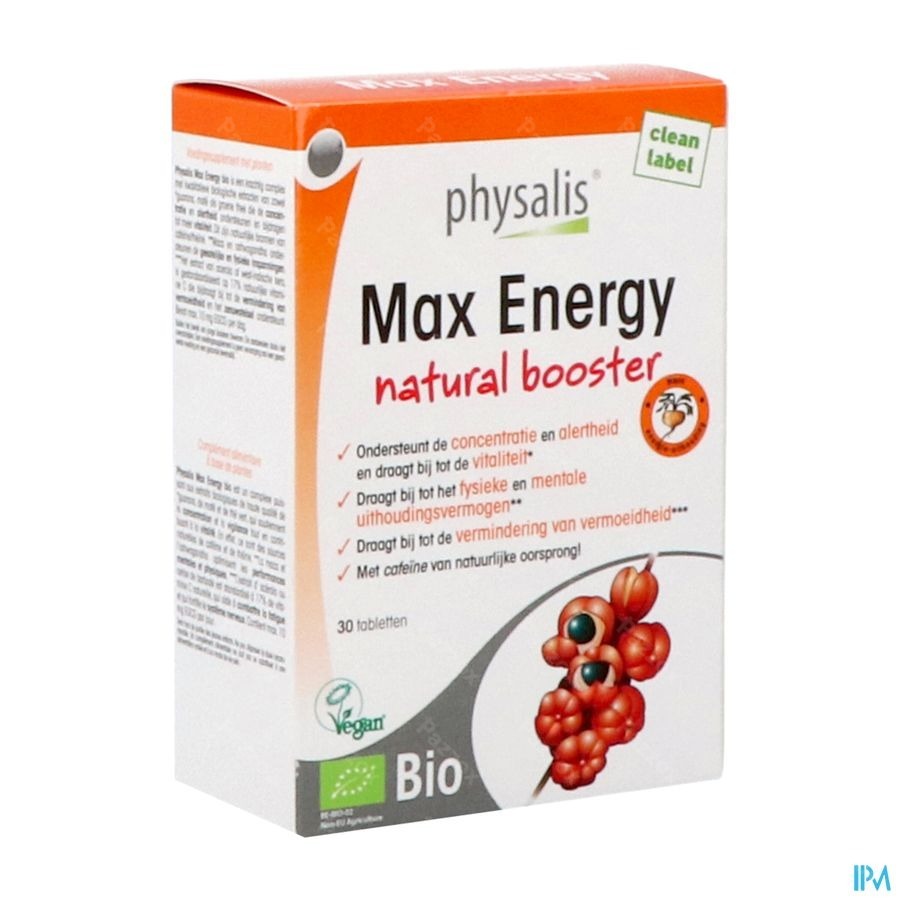 Physalis Max Energy Natural Booster Bio 30 Tabletten