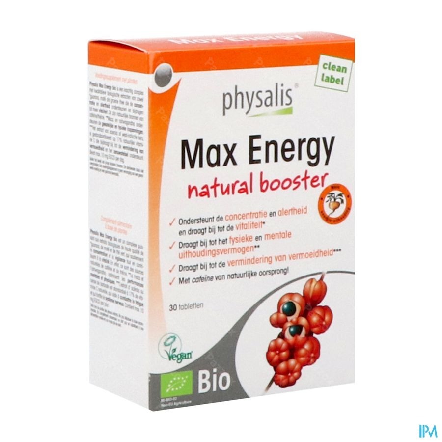 Physalis Max Energy Natural Booster Bio 30 Tabletten