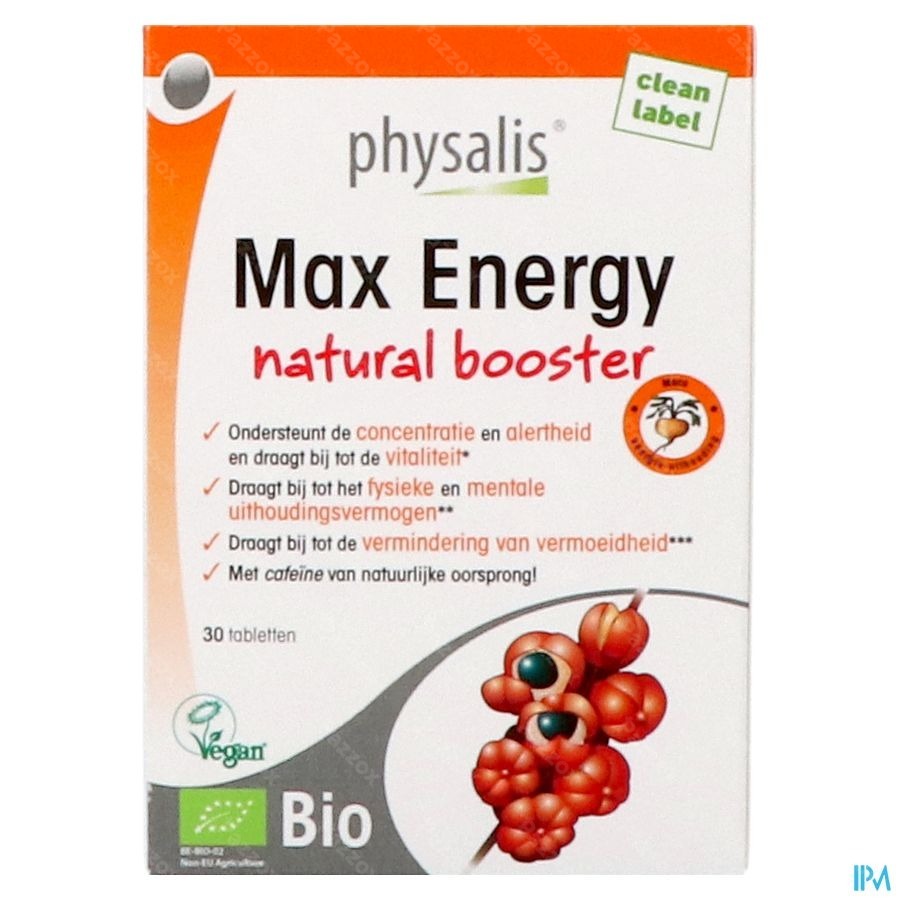Physalis Max Energy Natural Booster Bio 30 Tabletten
