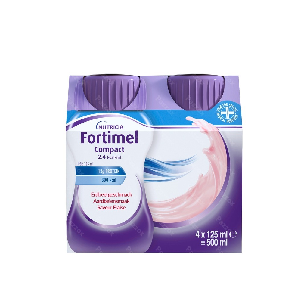 Fortimel Compact 2.4kcal Fraise 4x125ml